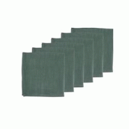 Bjorn Serviette de table - 6 pièces - Lin et coton vert sapin - vert 3701488307939 Bjorn Serviette de table - 6 pièces - Lin et coton vert sapin - vert 3701488307939