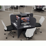 Bureau pour call center 5 places forme marguerite - anthracite_0