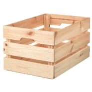 Caisse en bois de pin - knagglig - 46x31x25 cm