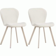 Chaise en tissus pieds en acier Lilja Venture Home - beige 3700866378219