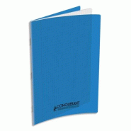 CONQUERANT Lot de 10 Cahier Classique PP piqué A4, 48p./24 feuilles 90g/m², Séyès, coloris bleu - 3020120089270