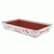 Corbeille carton rectangulaire "Scandinave" 33x20x6 cm - par 30
