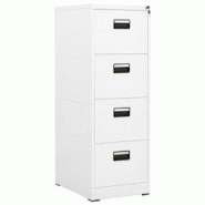 Décoshop26 - Caissons à tiroirs meuble de bureau avec 4 tiroirs et 1 serrure 46 x 62 x 133 cm en acier blanc DEC024521 - blanc 3000254749554 Décoshop26 - Caissons à tiroirs meuble de bureau avec 4 tiroirs et 1 serrure 46 x 62 x 133 cm en acier blanc DEC024521 - blanc 3000254749554