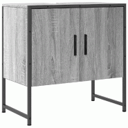 Helloshop26 - Armoire lavabo de salle de bain peu encombrante 60 x 33 x 60 cm en bois d'ingénierie sonoma gris 02_0049453 - gris Bois massif 30002358