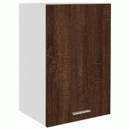 Helloshop26 - Armoire suspendue cuisine bois d'ingénierie 39,5 x 31 x 60 cm avec porte pratique style moderne en chêne brun 02_0048534 - verre 30002