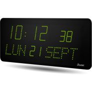 Horloge LED Style II 10 S, alimentation 230V, indépendante, LED verte - BODET