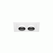 Mini Spot Encastré Led Rectangulaire Oxo 2 Lumières 12 W, 42°, Interrupteur Cct 2700 K/3200 K/4000 K, Blanc Mat - Beneito & Faure Technical Lightin