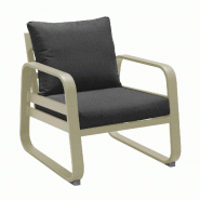 Proloisirs Fauteuil Fixe Tonio Alu Sauge - blanc multi-matériau BM2508