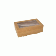 Starpak 25 boîtes de transport et de traiteur en carton, rectangulaires, 8 cm x 15,3 cm x 25,5 cm, marron - marron en carton 89014