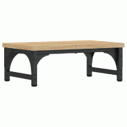 Support de moniteur table meuble bureau sonoma 37 x 23 x 14 cm bois d'ingénierie marron 02_0044985 - marron métal 3000220429992
