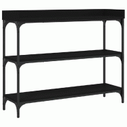 Table console avec étagères noir 100x30x80 cm Modèle Atlas Master Line - 837807