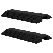 Vidaxl rampes de seuil de pont 2 pcs 80x40x8 cm caoutchouc 150979