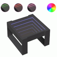 VidaXL Table basse avec LED infini noir 50x53x30 cm Modèle Zenith Pure - 847624