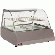 Vitrine de présentation chaude à poser - Acier inox - 2 ou 3 bacs GN 1/1 - Température +30°C à +90°C Vitrine de présentation chaude à poser - Acier inox - 2 ou 3 bacs GN 1/1 - Température +30°C à +90°C