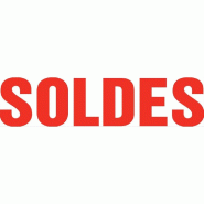 Affiche Soldes 172x40 cm - Blanche - Papier - Rouge