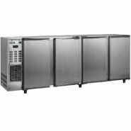 Arrière-bar réfrigéré inox 4 portes pleines battantes température +... - PFGB229I