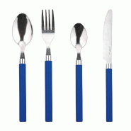 BERGNER Happie Blue - Ménagère 24 pièces en acier inoxydable couleur bleue - bleu inox Q5171