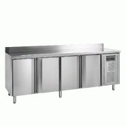 Comptoir pour saladette réfrigéré négative CF7410/-SP 4 portes GN1/1 Inox TEFCOLD