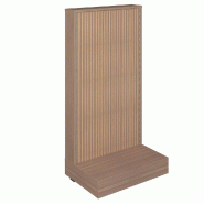 Gondole simple face Vertigo T01 MDF naturel et noyer 64x44x125cm