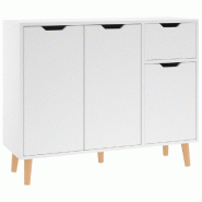 Helloshop26 - Buffet bahut commode armoire meuble de rangement organisateur cuisine salle de séjour salon 90 x 30 x 72 cm bois 02_0030528 - Bois mass_0