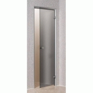 Porte pour hammam transparente 80 x 190 cm cadre en aluminium