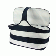 Sac isotherme rayé bleu blanc  54x26x32.5 cm - par 8