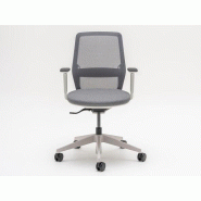 Siège de bureau EVO avec dossier en résille, assise tissu, support lombaire et accoudoirs Siège de bureau EVO avec dossier en résille, assise tissu, support lombaire et accoudoirs