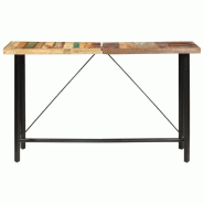 Table de bar 180x70x107 cm Bois de récupération solide Modèle Sirius Vintage - 8719883818948