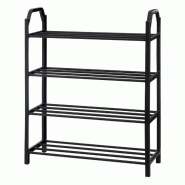 WellHome - Étagère à chaussures pour 8 paires de chaussures 49,5 x 18,5 x 64 cm - multi-matériau WH14123