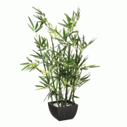 WellHome - Plante de bambou artificielle en pot 43x34x67cm - vert WH14218