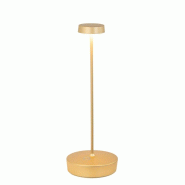 Lampe de table LED rechargeable et dimmable Zafferano Swap or mat 2200-2700-3000K - Autonomie maximale 9h - doré 8054040728037