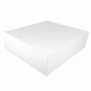 Boites pâtissières blanches vernies 16 x 16 x 5 cm (200 unités) - BBV165