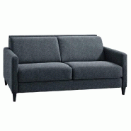 CANAPÉ CONVERTIBLE EXPRESS OSLO TWEED BLEU AZUR COUCHAGE 140*197*16 CM SOMMIER LATTES RENATONISI