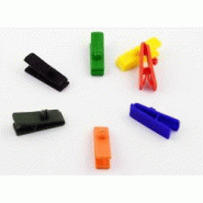 Clip plastique ECD® - modèle pince à linge - lot de 100 - 6 coloris disponibles
