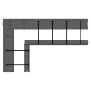 Blocs coffrants - lecobloc - ép. Totale (mur) : 37,5 cm - 7,5/15/15 angle droit ext. Graphité