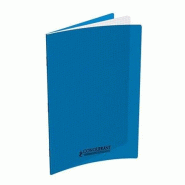CONQUERANT Lot de 10 Cahier Classique PP piqué 24x32, 96p./48 feuilles 90g/m², quadrillé 5x5, coloris bleu - 3020120108612
