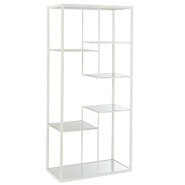 ÉTAGÈRE MURALE 5 NIVEAUX BEVA 180CM MÉTAL BLANC