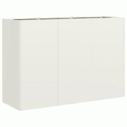 Helloshop26 - Jardinière moderne design pour jardin balcon 120 x 40 x 80 cm avec fond ouvert esthétique en acier laminé à froid 02_0051505 - vert