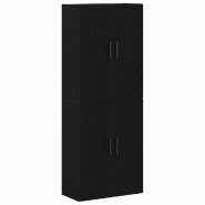 Helloshop26 - Lot de 2 armoires murales modernes avec 4 portes à charnières 69,5 x 34 x 90 cm en bois d'ingénierie chêne noir 02_0055911 - noir Bo Helloshop26 - Lot de 2 armoires murales modernes avec 4 portes à charnières 69,5 x 34 x 90 cm en bois d'ingénierie chêne noir 02_0055911 - noir Bo