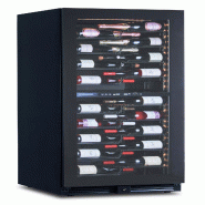 KLIMAITALIA Réfrigérateur à vin ventilé à 2 températures. 104 bouteilles. Porte verre fumé. LED. Étagères métalliques à tiroirs. Thermo num