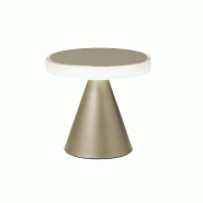 Lampe De Table Led Fabas, Lumière Neutre 8 W 750 Lm 3000 K, Structure En Métal Et Méthacrylate Avec Commande Tactile, Or Mat - Fabas Luce - doré 8