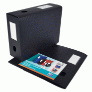 Oxford Lot de 10 Boite à bouton pression Memphis 24x32, dos de 100, en polypro, coloris noir - 3045050356865 Oxford Lot de 10 Boite à bouton pression Memphis 24x32, dos de 100, en polypro, coloris noir - 3045050356865