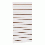 Panneau rainuré R7,5 - L59,5xP120cm - épaisseur 18mm - blanc - MDF_0