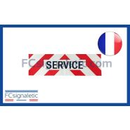 Sérigraphie bandeau adhésif SERVICE 50x15 cm classe A pour véhicule