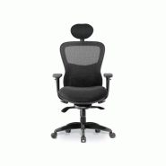 Fauteuil manager ergonomique Athos - Mécanisme synchrone - Dossier résille - Appui-tête - Accoudoirs 4D Fauteuil manager ergonomique Athos - Mécanisme synchrone - Dossier résille - Appui-tête - Accoudoirs 4D