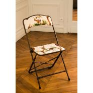 Style tissu éditeur - chaise pliante - chaisor - coloris rouille toile de coton