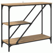 VidaXL Table console Chêne artisanal 88,5 x 30 x 75 cm Modèle Sauge - 882800