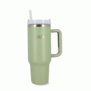 Yack - Gobelet Yack 1.2l En Acier Inoxydable Vert Avec Couvercle Et Paille - 3256391030868 Yack - Gobelet Yack 1.2l En Acier Inoxydable Vert Avec Couvercle Et Paille - 3256391030868