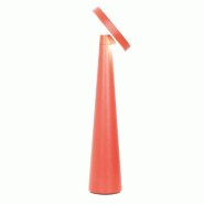 Lampe de table LED Zafferano Angelina rouge, rechargeable sans fil, tête réglable, tactile, pour déco moderne originale - rouge 8054040723551