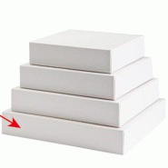 Boîte pâtissière en carton blanc - 29x29x5cm - par 50 - 275 gsm